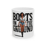 Empowering Ceramic Mug - 'Boss on the Ground' - 11oz/15oz