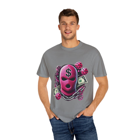Unisex Garment-Dyed Graphic T-Shirt - Cash Rules Design