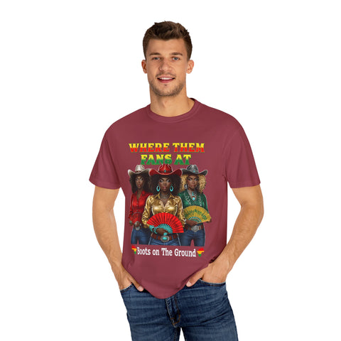Where Them Fangs At Unisex Garment-Dyed T-shirt - Bold Graphic Tee for Women