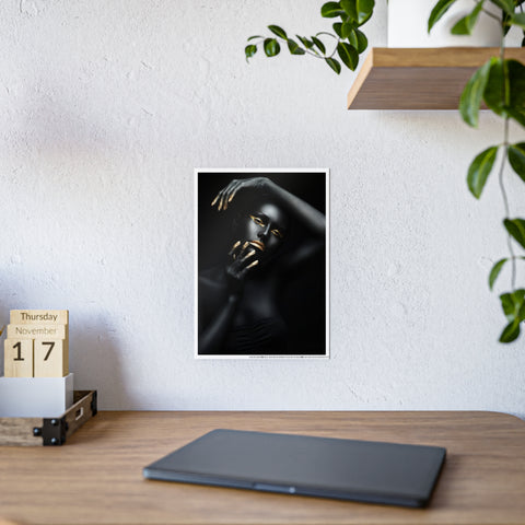 Elegant Gloss Poster | Black and Gold Art Print for Modern Home Decor
