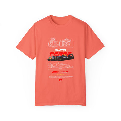 Checo Pérez Unisex Garment-Dyed T-Shirt - Formula 1 Racing Tee