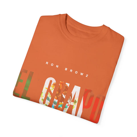 Unisex Garment-Dyed T-Shirt with 'EL CHAPU' Design - Casual Vibe, Perfect for Everyday Wear