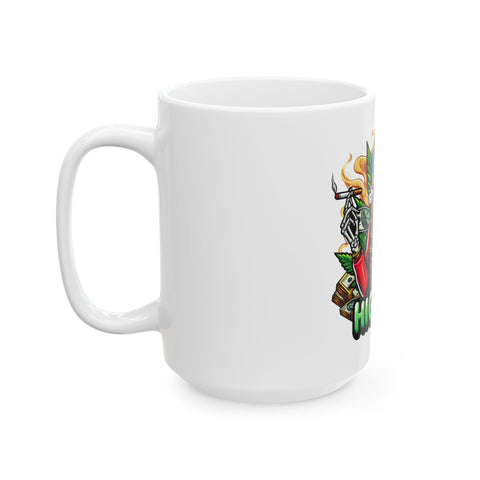 High AF Skeleton Ceramic Mug - 11oz & 15oz | Unique Gift for Smokers & Chill Lovers