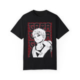 Anime-Inspired Garment-Dyed T-Shirt for Fans