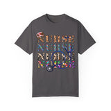 Colorful Nurse T-Shirt - Unisex Garment-Dyed Tee for Healthcare Workers