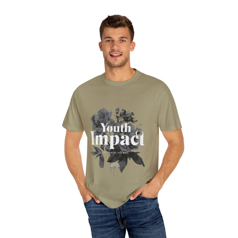 Youth Impact Unisex Garment-Dyed T-Shirt – Vibrant Floral Graphic Tee