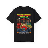 Where Them Fangs At Unisex Garment-Dyed T-shirt - Bold Graphic Tee for Women