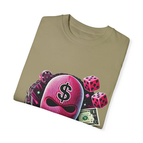 Unisex Garment-Dyed Graphic T-Shirt - Cash Rules Design