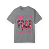 Unisex Garment-Dyed T-shirt: "Boots on the Ground" Vintage Western Style Tee