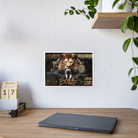 Boss Lion Gloss Poster - Motivational Wall Art for Ambitious Spaces