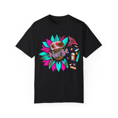 Colorful Nurse Appreciation T-Shirt - Garment-Dyed Unisex Tee
