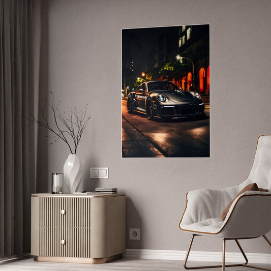 Luxury Car Gloss Poster - Night City Vibe Wall Art