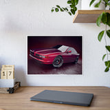 Glossy Car Art Poster - Sleek Red Sports Car Decor for Auto Enthusiasts