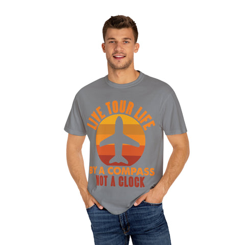 Live Tour Life T-Shirt - Unisex Garment-Dyed Tee for Travel Enthusiasts