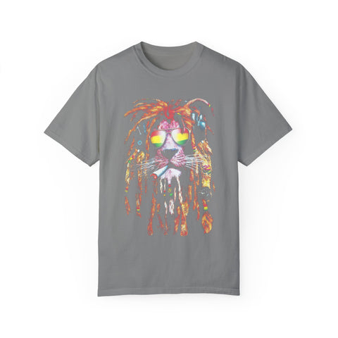Cool Lion Sunglasses Unisex Garment-Dyed T-shirt