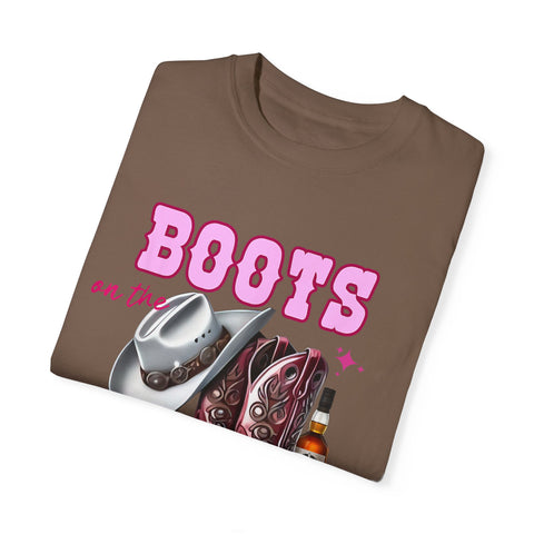 Unisex Garment-Dyed T-shirt - "Boots on the Ground" Country Vibe Tee