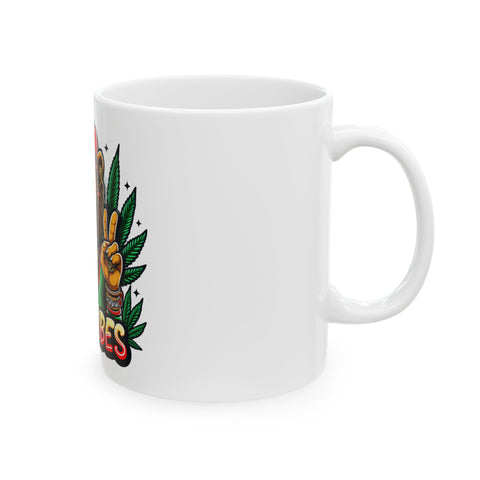 Good Vibes Lion Ceramic Mug - 11oz & 15oz - Perfect Gift for Coffee Lovers