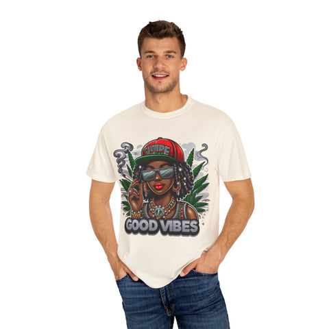 Good Vibes Unisex Garment-Dyed T-Shirt | Trendy Streetwear for Chill Days