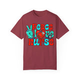 Peace Love Nurse Unisex Garment-Dyed T-Shirt