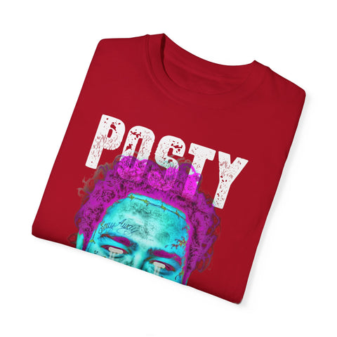 Posty Unisex Garment-Dyed T-shirt | Vibrant Vintage Style Tee for Music Lovers