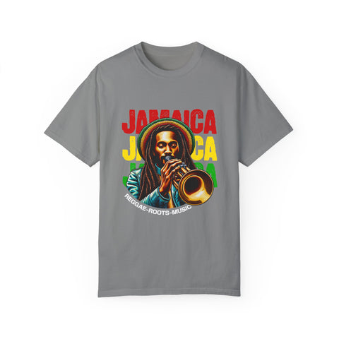 Reggae Vibes Unisex Garment-Dyed T-Shirt - Jamaica Music Art Tee