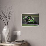 Glossy Motorcycle Racing Poster - Vibrant Wall Art for Motorsports Enthusiasts