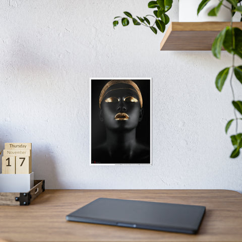 Elegant Gloss Poster - Black and Gold Art Print for Home Decor