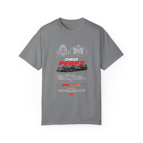 Checo Pérez Unisex Garment-Dyed T-Shirt - Formula 1 Racing Tee