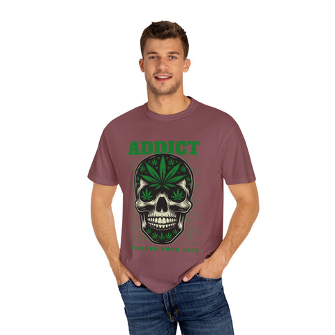 Addict Skull Graphic T-Shirt - Conquer Your High