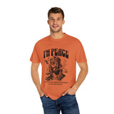 Unisex Garment-Dyed Peace T-Shirt - Vintage Style for Calm Living