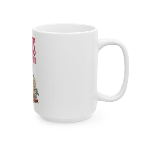 "Boho Floral Ceramic Coffee Mug – Perfect Gift for Nature Lovers"