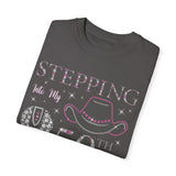 50th Birthday T-Shirt - Stepping Into My 50th with My Boots on the Ground