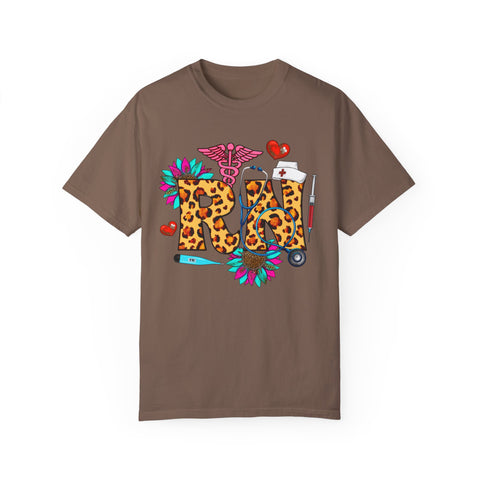 Trendy RN Graphic T-Shirt for Nurses - Garment-Dyed Unisex Tee