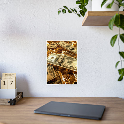 Luxury Money Gloss Poster - Wall Art for Home & Office Decor