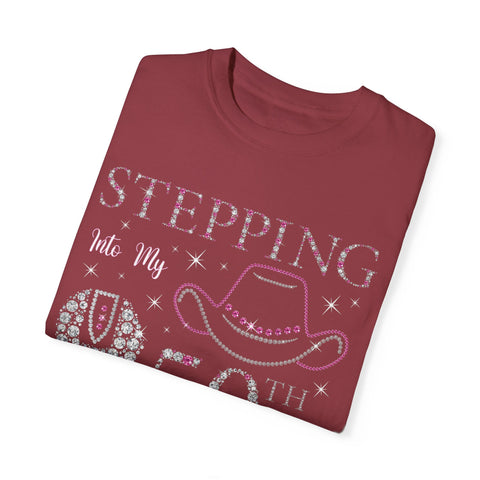 50th Birthday T-Shirt - Stepping Into My 50th with My Boots on the Ground