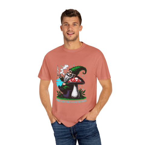 Magic Gnome T-shirt - Where Every Puff Unearths Magic | Unisex Garment-Dyed Tee for Nature Lovers
