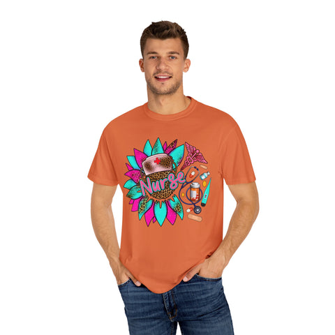 Colorful Nurse Appreciation T-Shirt - Garment-Dyed Unisex Tee