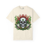 Unisex Skull & Cannabis Graphic T-Shirt - Edgy Streetwear Style