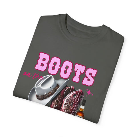 Unisex Garment-Dyed T-shirt - "Boots on the Ground" Country Vibe Tee