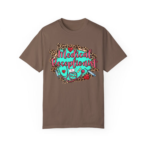 Medical Receptionist Unisex Garment-Dyed T-Shirt – Fun and Stylish Apparel for Healthcare Professionals