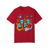Nurse Life Unisex Garment-Dyed T-Shirt – Colorful Medical Graphic Tee