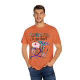 Nursing Heart T-Shirt - Unisex Garment-Dyed Tee for Healthcare Workers