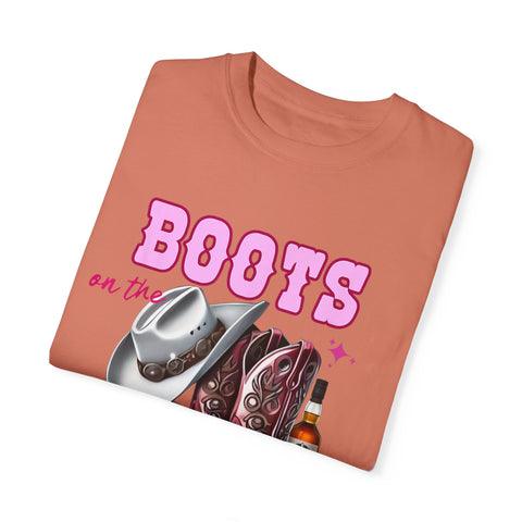 Unisex Garment-Dyed T-shirt - "Boots on the Ground" Country Vibe Tee