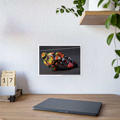 Vibrant Motorcycle Art Print - Gloss Poster for Racing Fans