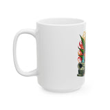 Cool Skeleton Weed Ceramic Mug - Stylish 11oz & 15oz Coffee Cup for Stoners