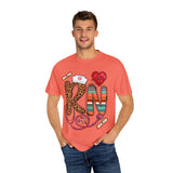 RN Nurse Graphic T-Shirt - Cute Leopard Print Design for Healthcare Workers