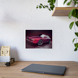 Glossy Car Art Poster - Sleek Red Sports Car Decor for Auto Enthusiasts