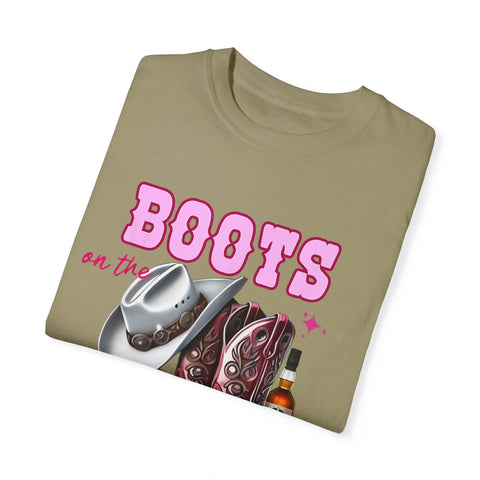 Unisex Garment-Dyed T-shirt - "Boots on the Ground" Country Vibe Tee