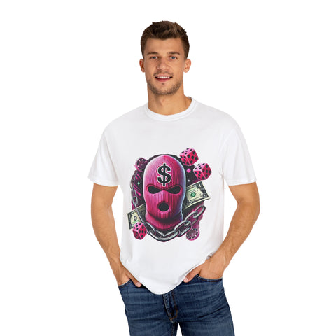 Unisex Garment-Dyed Graphic T-Shirt - Cash Rules Design
