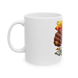Vibrant Hands & Money Ceramic Mug – Unique 11oz & 15oz Coffee Cup